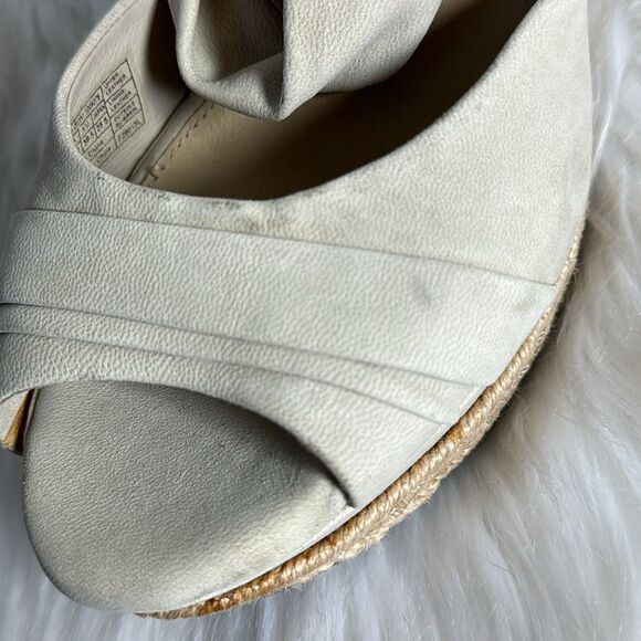 UGG Lucy Ankle Light Tan Twist Wrap Jute Wedge‎ Platform Sandals Sz 8.5 - Picture 9 of 9